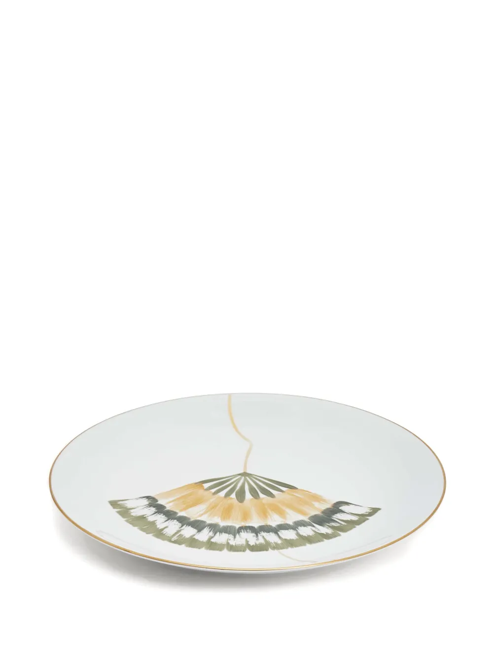 Marie Daage Ginkgo Coupe Round Dinner Plate (26.5cm) In White