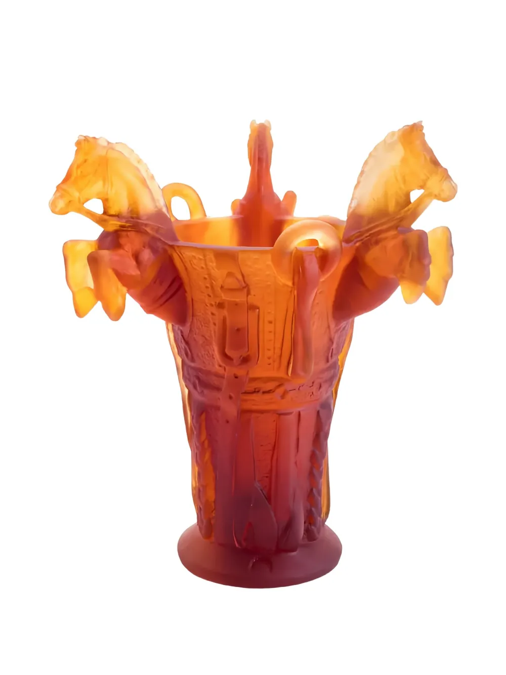 Daum equestrian rêve vase | Orange | Image 1