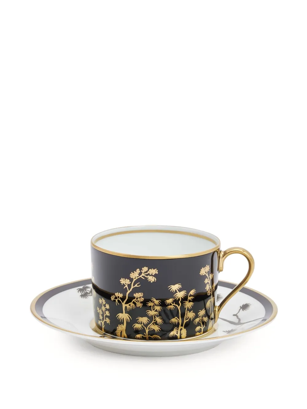 Pinto Paris Kyoto tea cup and saucer | Black | Image 1