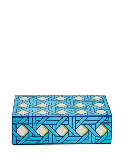 Jonathan Adler caja decorativa Basketweave mediana de 25cm x 15cm