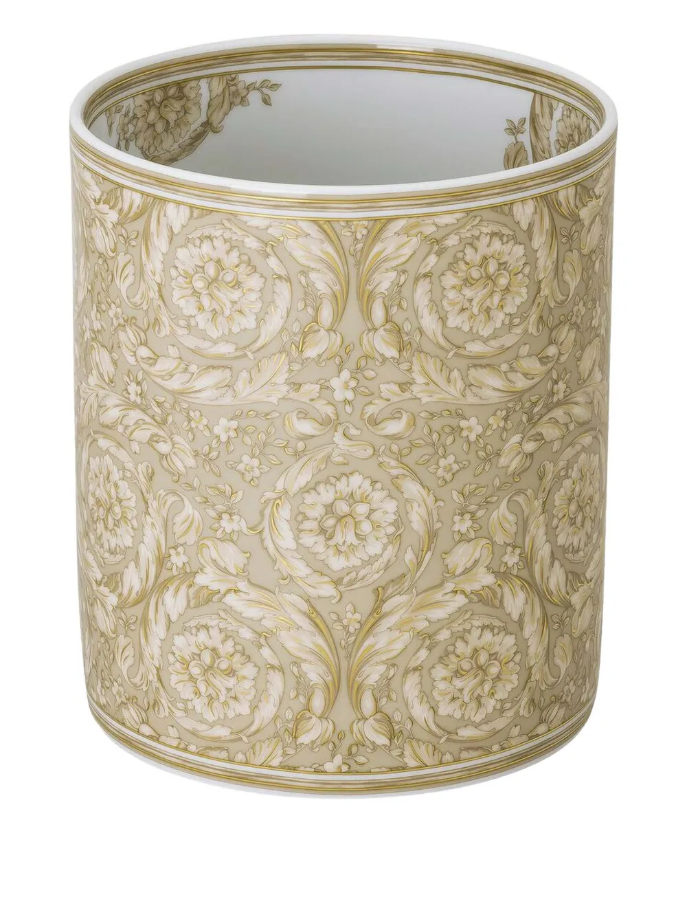 Versace Home Barocco round small vase (15cm x 18cm) - Wit