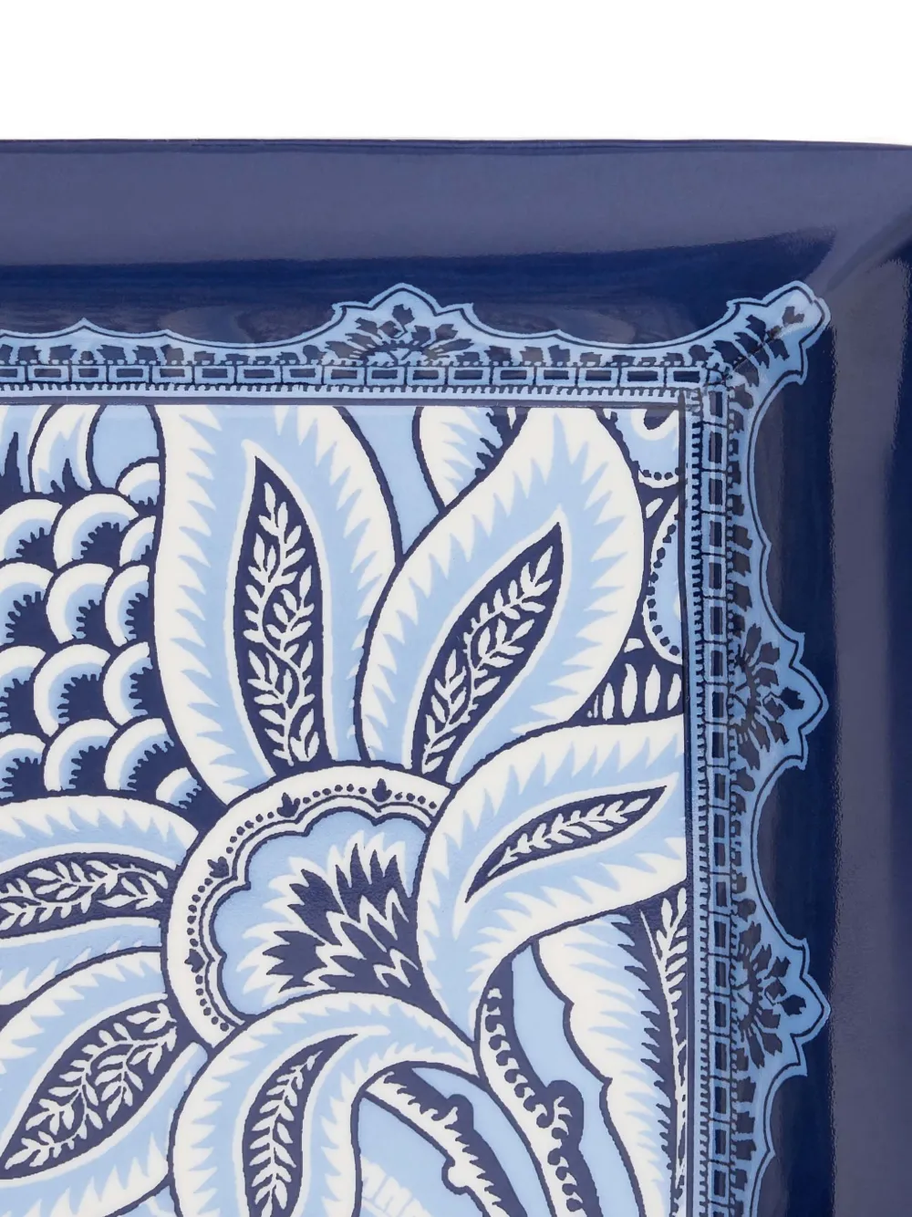 Etro Home Bloom Rectangular Trinket Tray In Blue