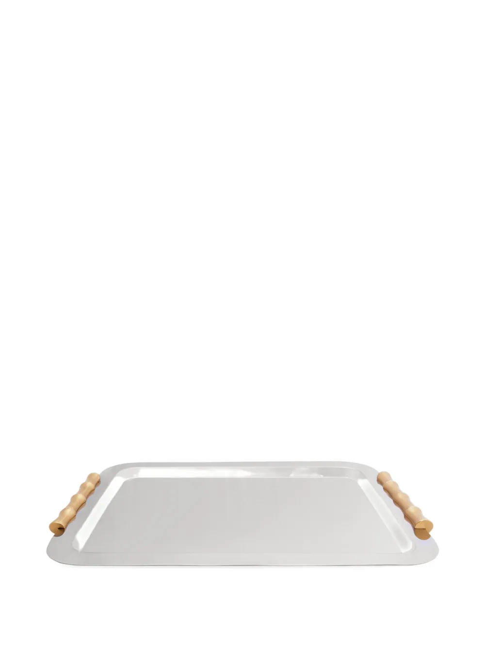 L'Objet large Bamboo serving tray (56cm x 42cm) | Silver | Image 1