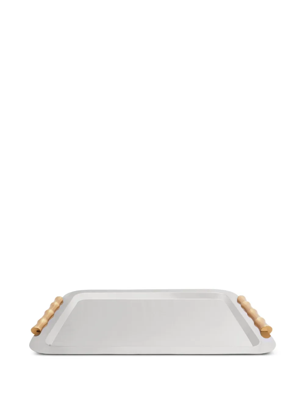 L'Objet large Bamboo serving tray (56cm x 42cm) | Silver | Image 1