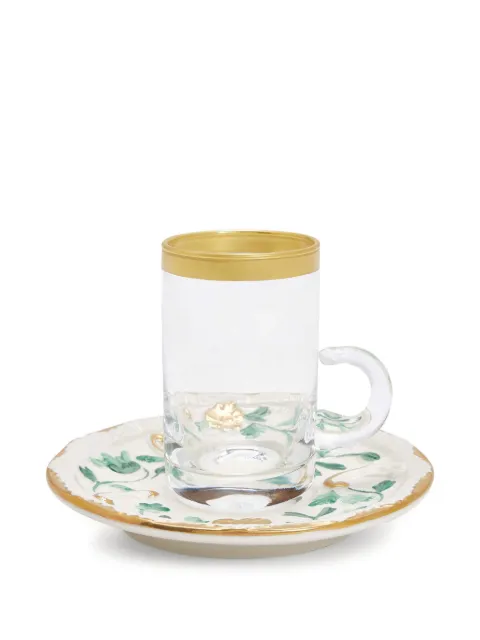 VILLARI Taormina floral tea cup & saucer