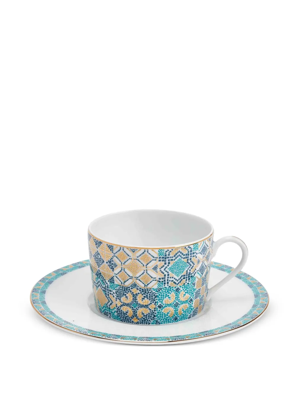 Haviland Portofino mosaic tea cup & saucer (set of four) | Tea & Coffee | Image 2