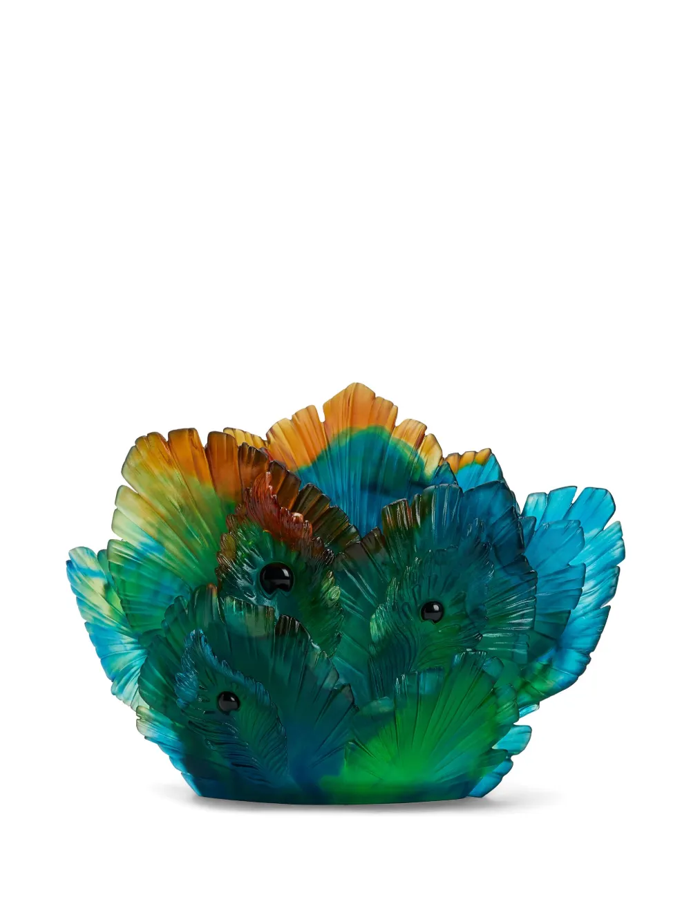 Daum fleur de paon medium vase | Blue | Image 1