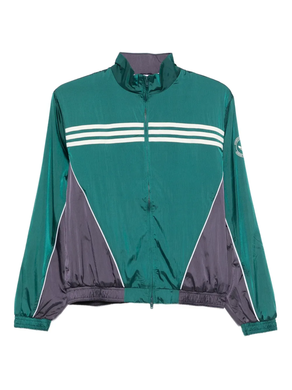 adidas x Sporty & Rich striped windbreaker - Grün