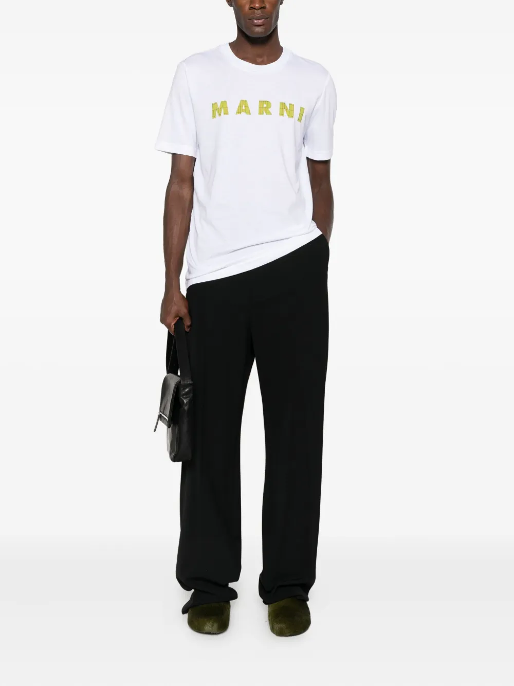 Marni logo-print T-shirt - Wit