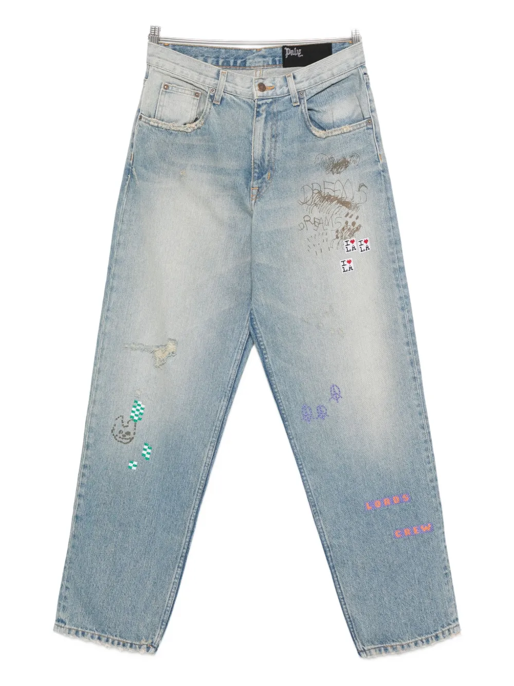 Paly Hollywood Straight-leg Jeans In Blue
