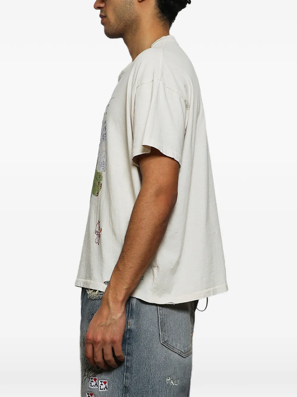 Paly T-shirt met grafische print Beige