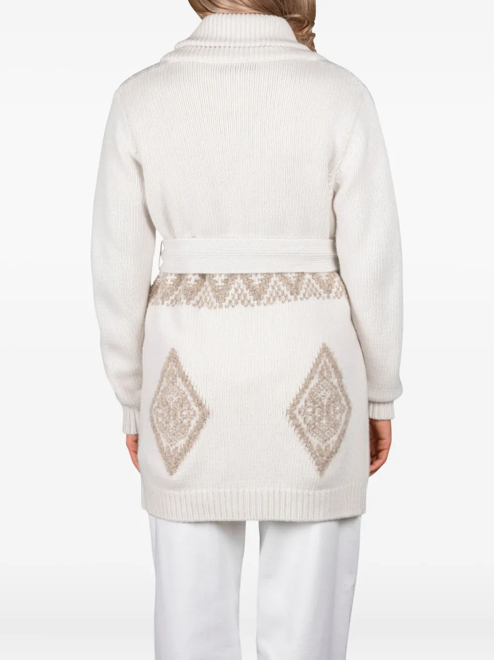 Moorer Gadwa-Dkf vest met ceintuur Beige