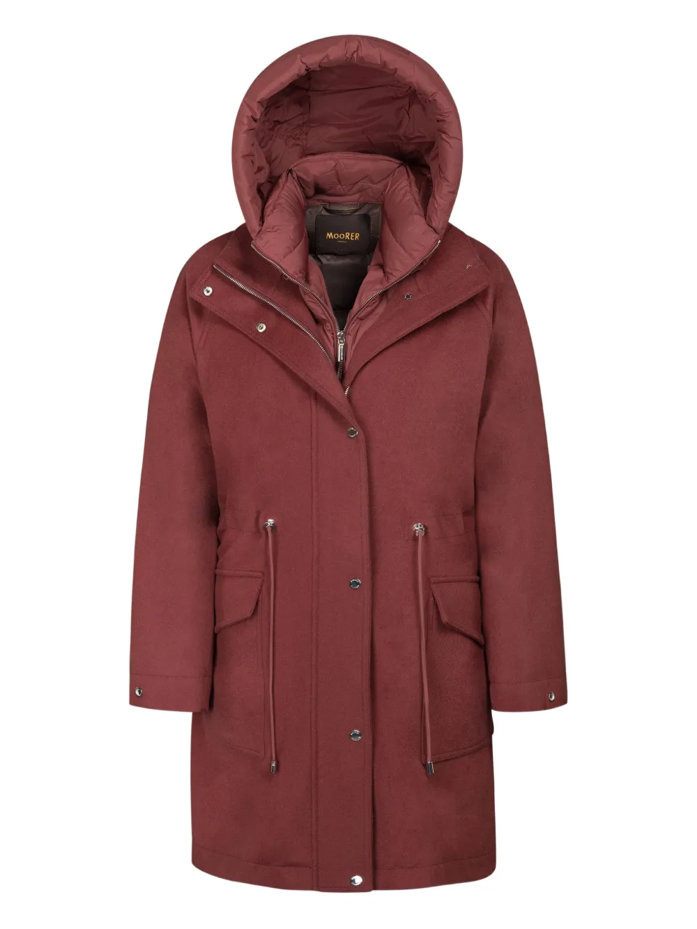 Moorer Alimena-Le hooded jacket - Rosso