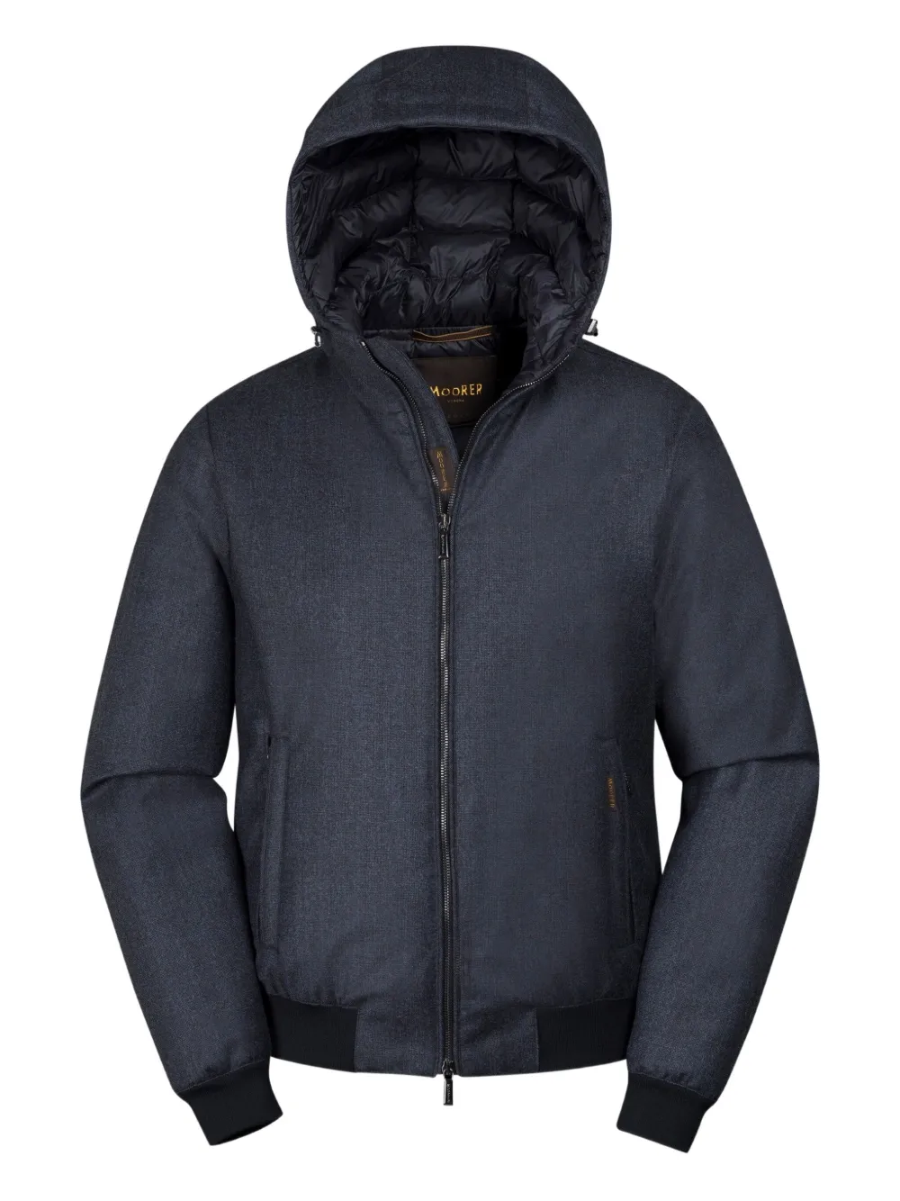 Moorer Oniro-Ffl hooded zip-up down jacket | Blue | Image 1