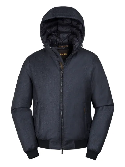 Moorer Oniro-Ffl hooded zip-up down jacket