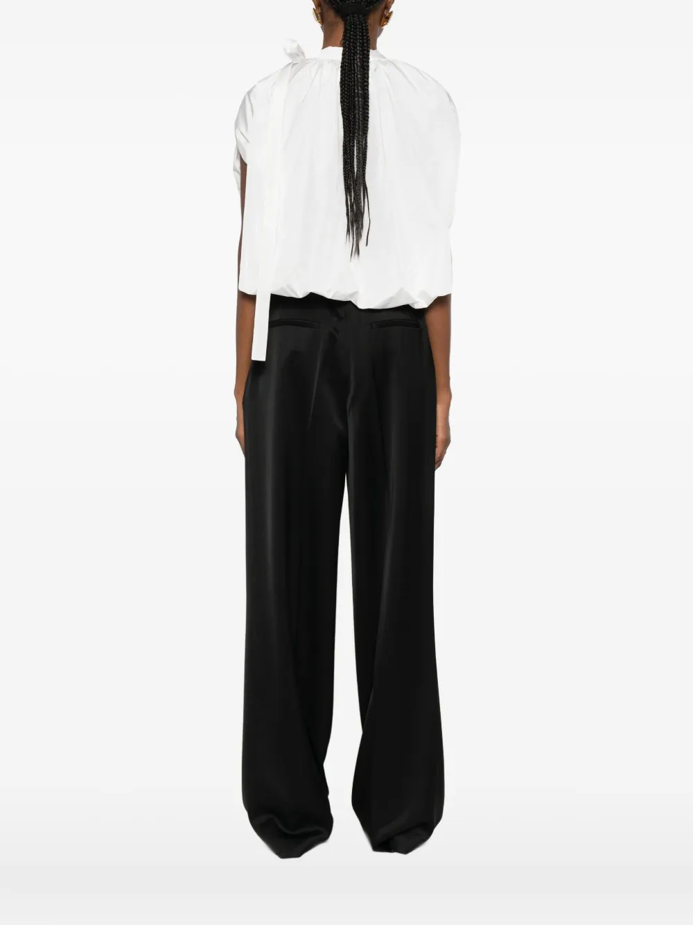 Max Mara Tie-detail Blouse In White