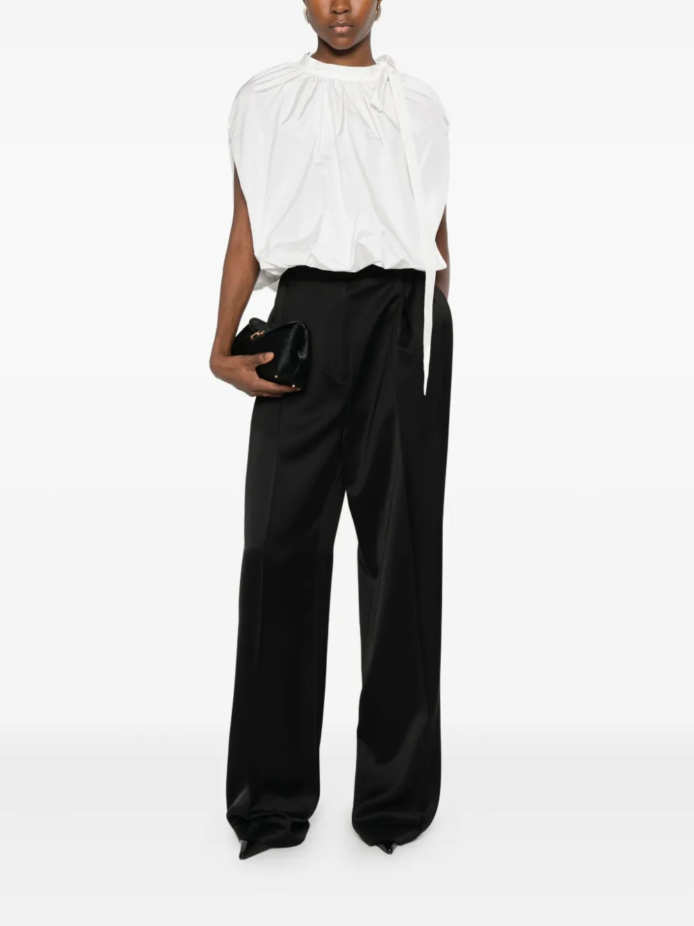 Max Mara Tie-detail Blouse In White