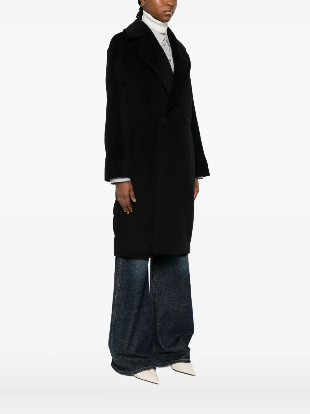 Max Mara Tokyo Double-breasted Coat In Black