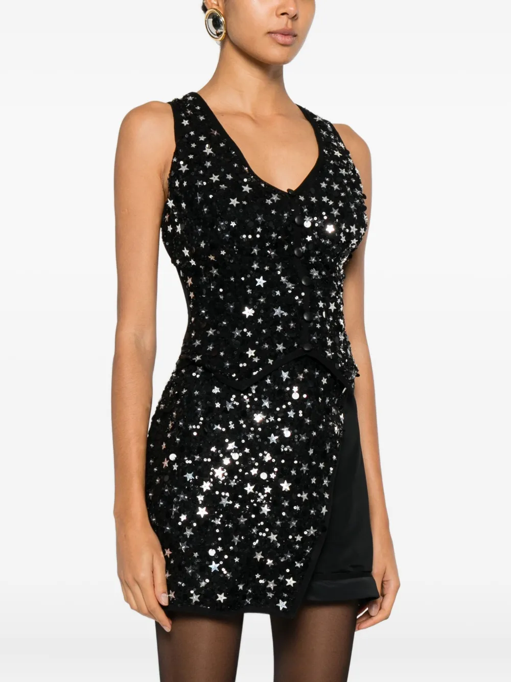 MITILIANE COUTURE Gilet met pailletten Zwart