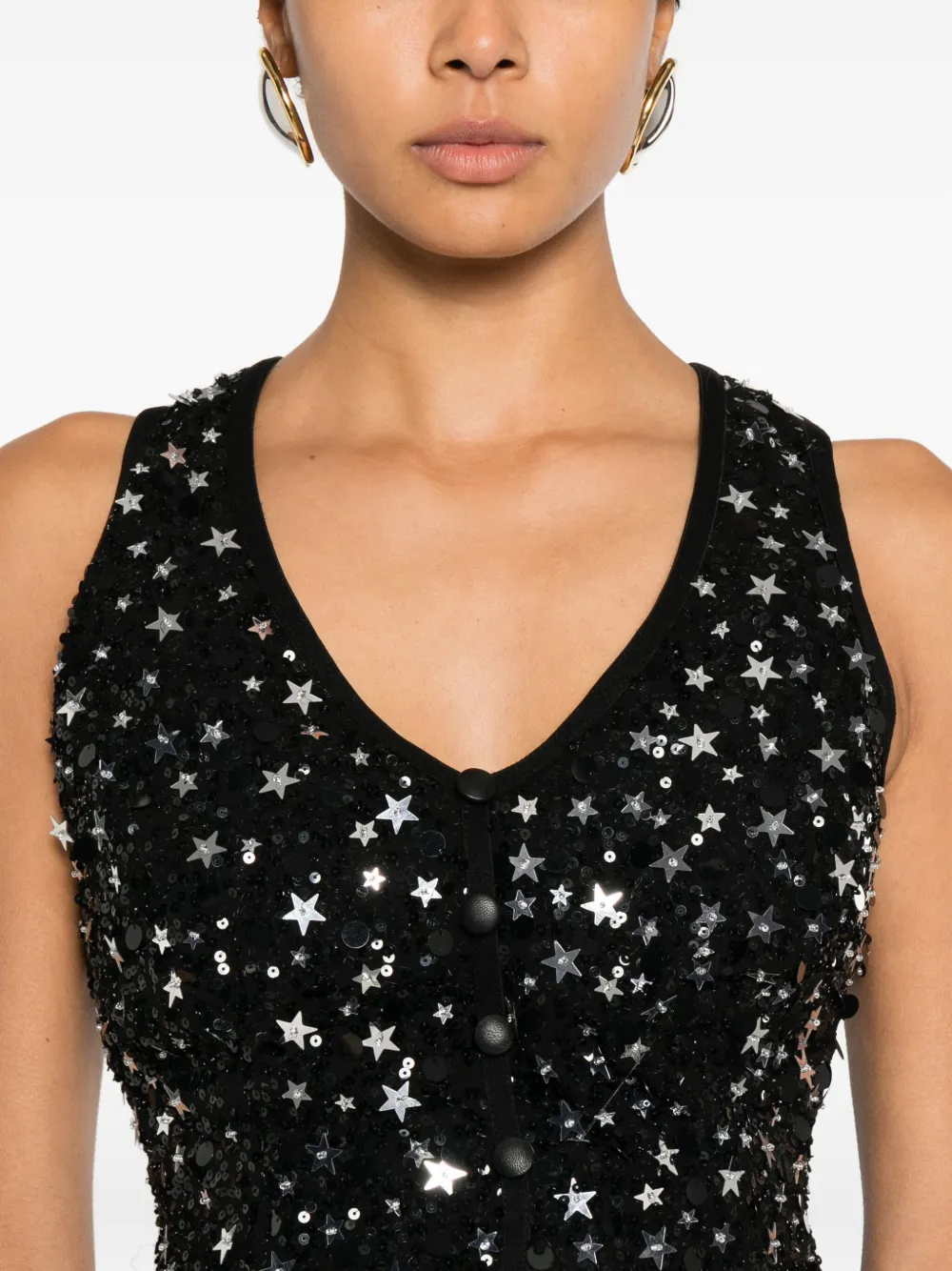 MITILIANE COUTURE Gilet met pailletten Zwart