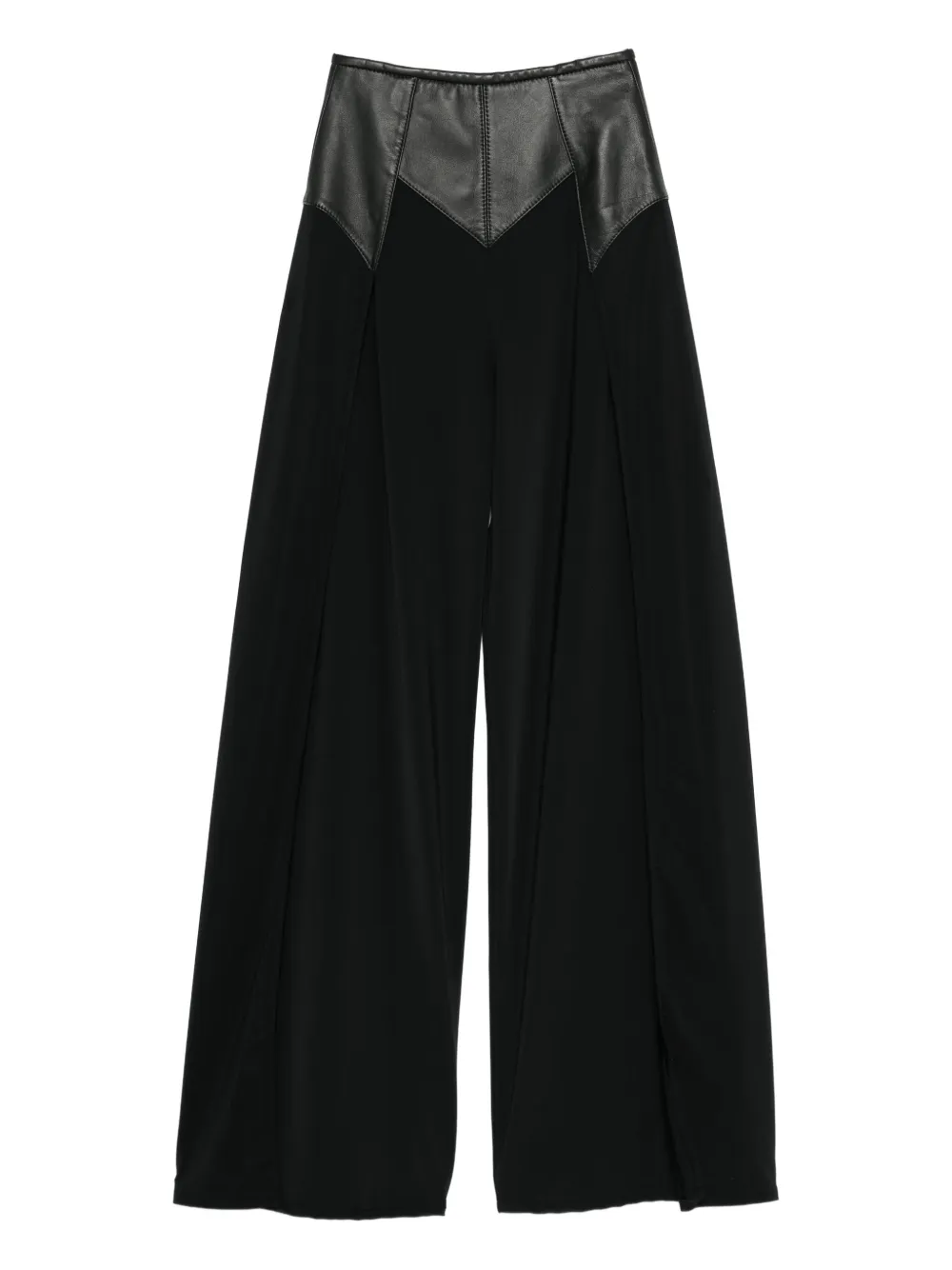 MITILIANE COUTURE leather-insert trousers | Black | Image 1