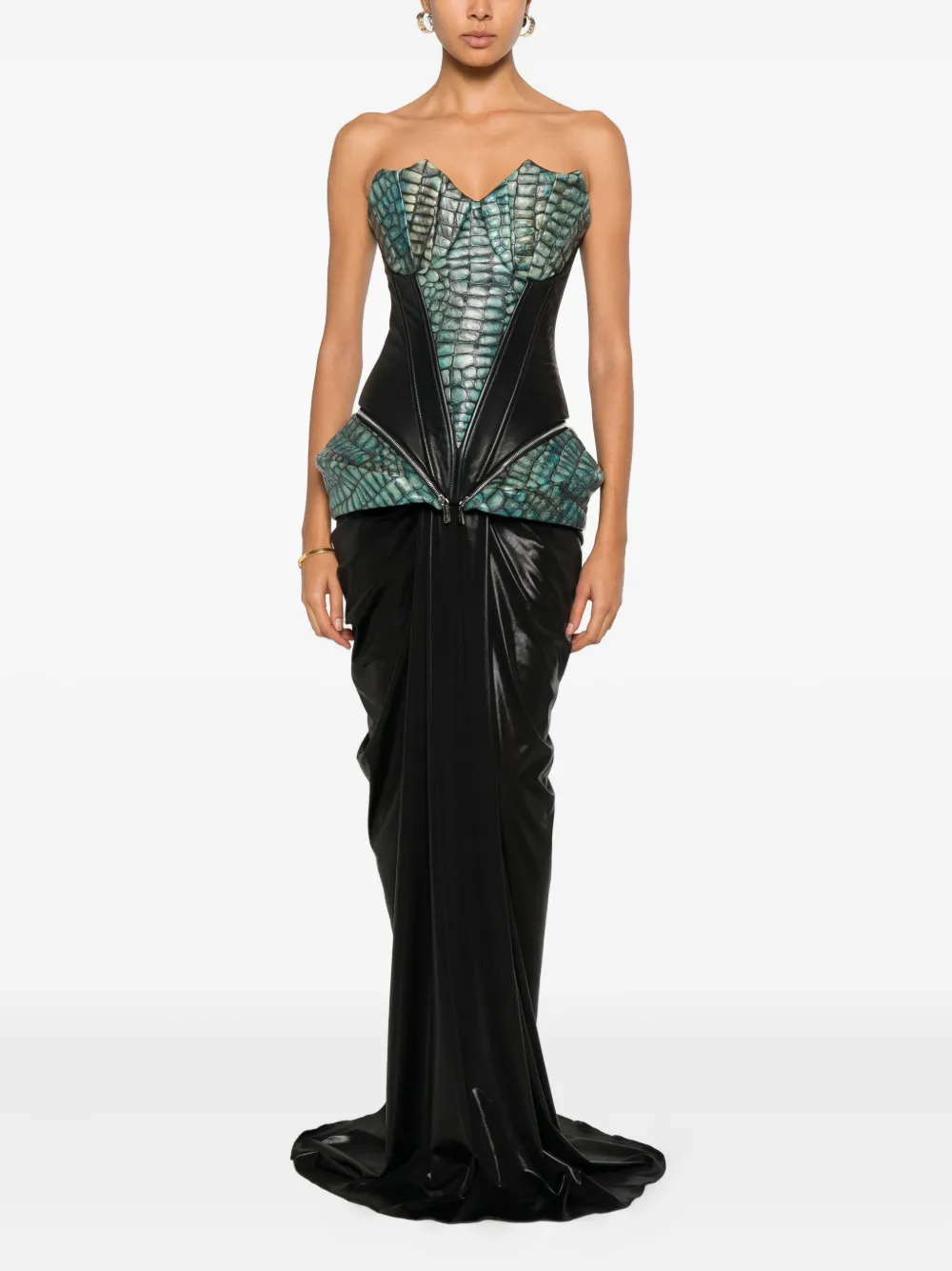 Mitiliane Couture Iridescent Maxi Skirt In Black
