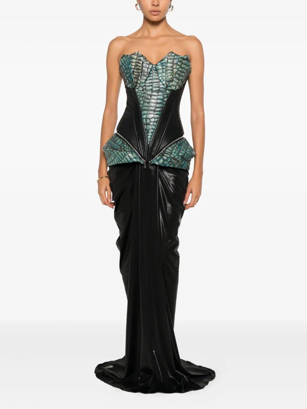 MITILIANE COUTURE Iriserend maxi-rok - Zwart