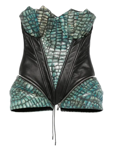MITILIANE COUTURE croc effect top