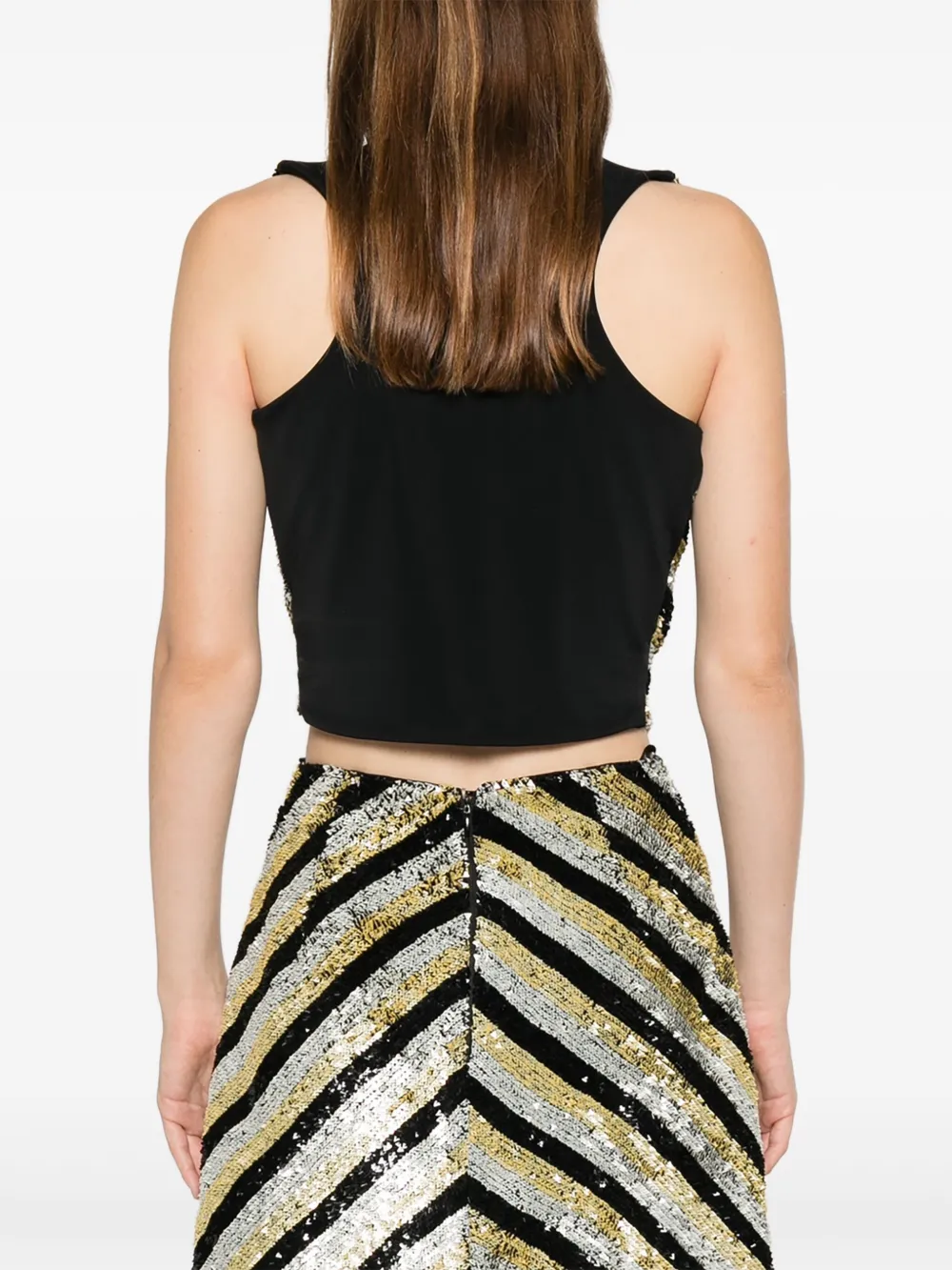 Sequined Striped Top