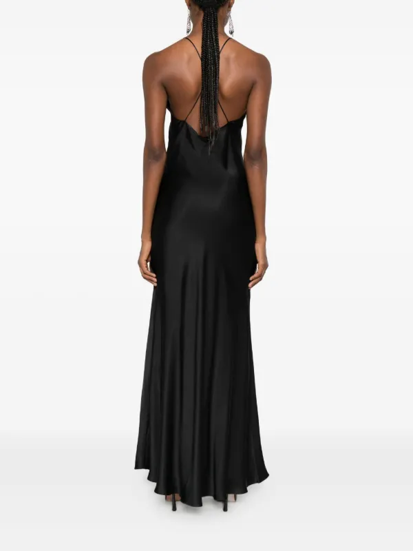 anine bing black silk dress Anine Bing Laurel Dress