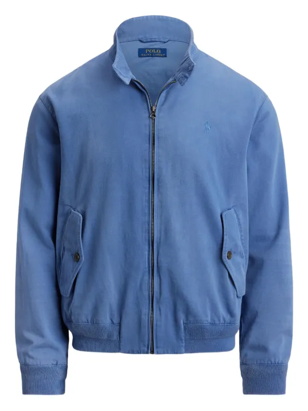 POLO RALPH LAUREN ジャケット 水色/ネイビー Polo Ralph Lauren Jaqueta De Algodão Com Zíper | Azul | FARFETCH BR
