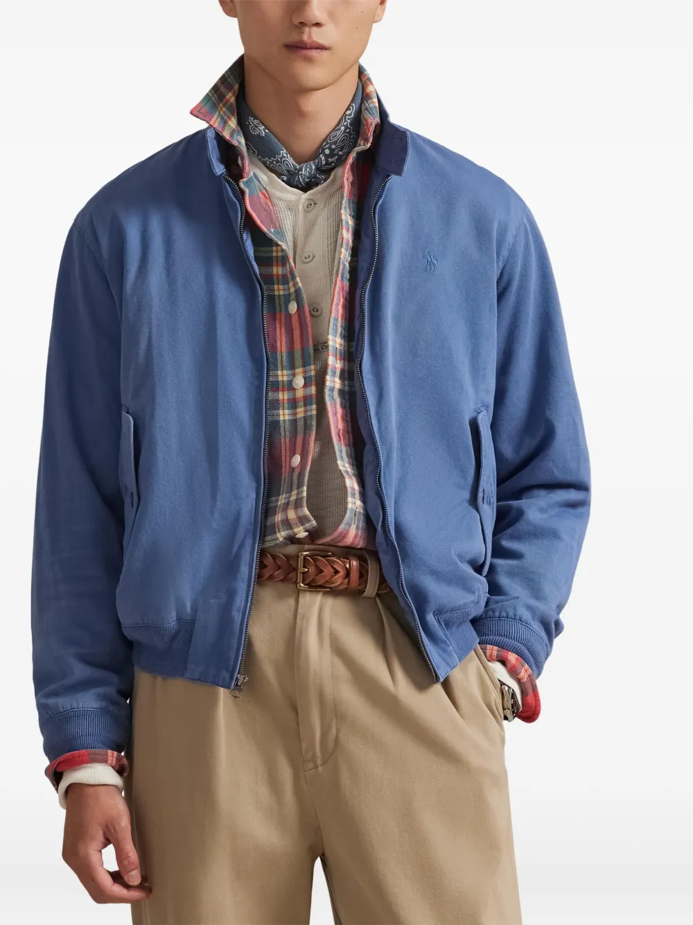 Polo Ralph Lauren Zip-up Cotton Jacket In Blue