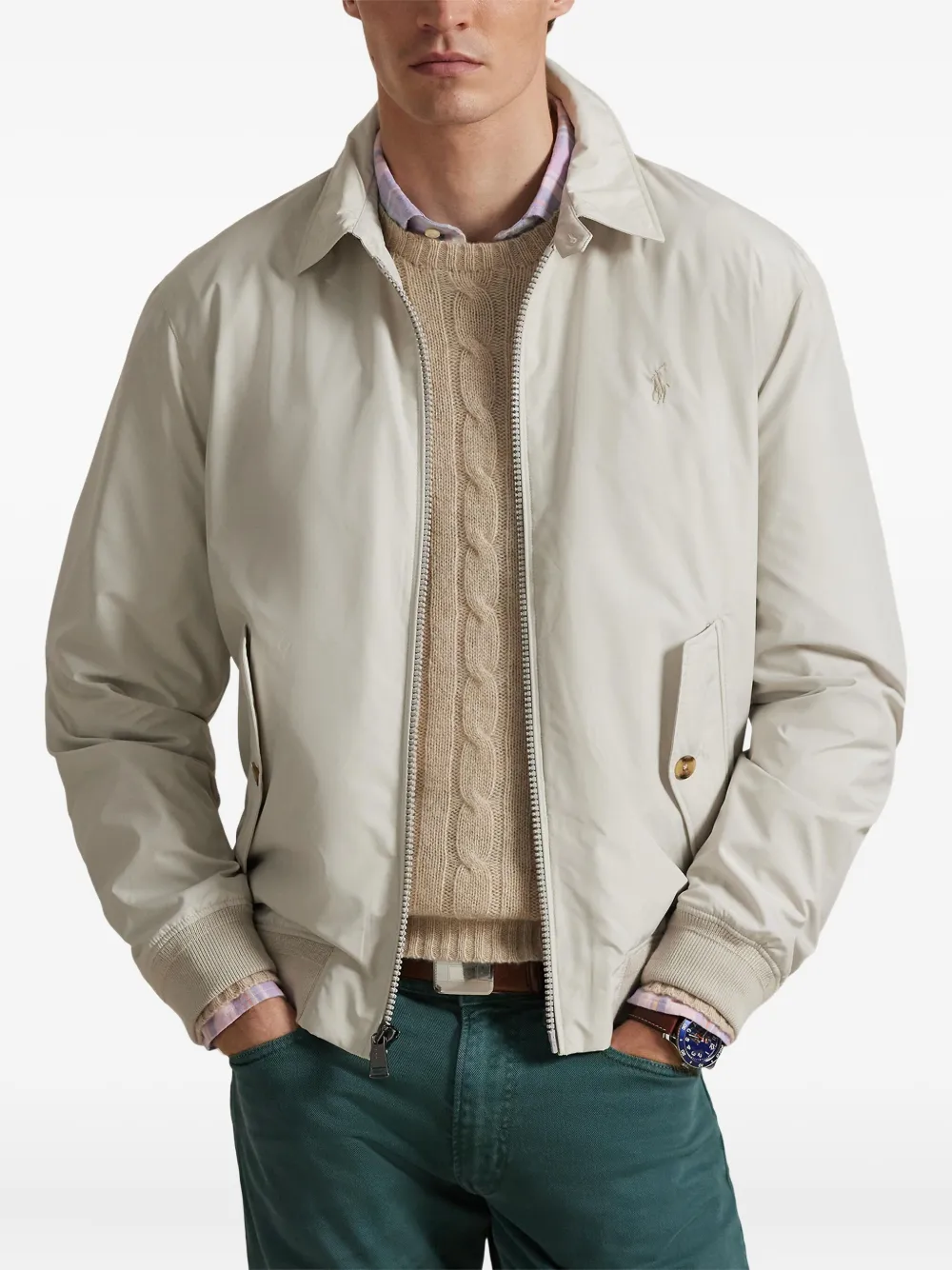 polo Ralph Lauren ジップジャケット　き Polo Ralph Lauren ジップ LW ジャケット | ニュートラル | FARFETCH JP