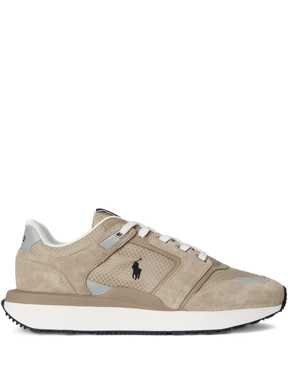Polo Ralph Lauren Suède sneakers met logodetail Blauw