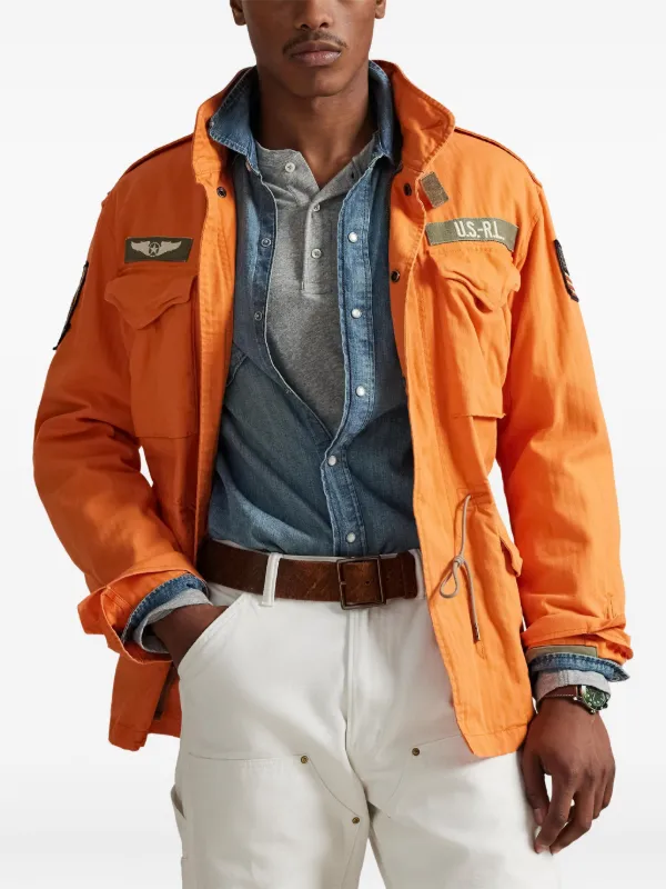 Polo Ralph Lauren multiple-patch Jacket | Orange | FARFETCH ZA
