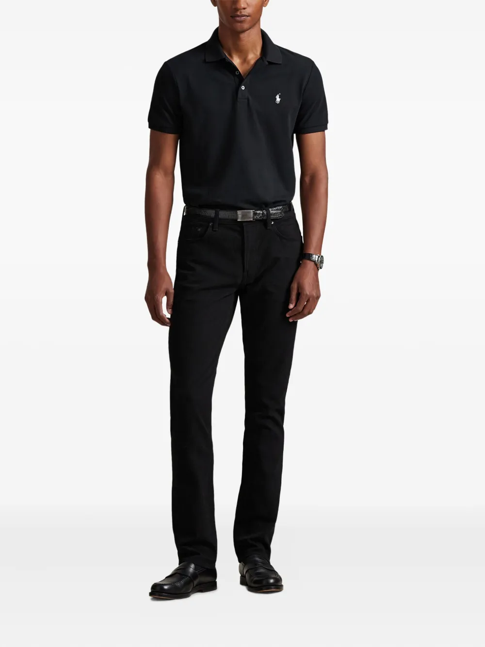 Polo Ralph Lauren Poloshirt met geborduurd logo Zwart