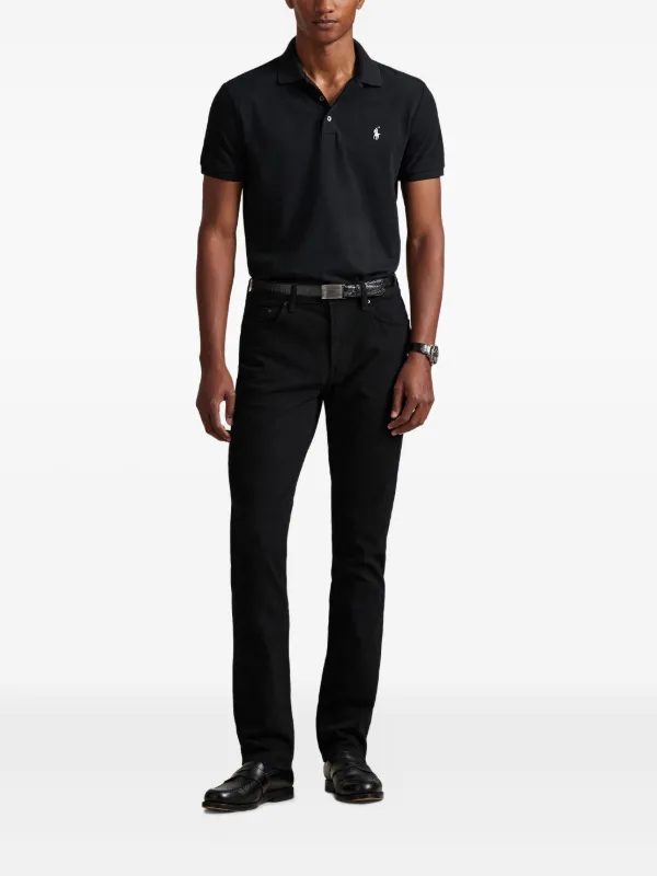 Polo Ralph Lauren Camisa Polo Com Trama Piquet | Preto | FARFETCH BR