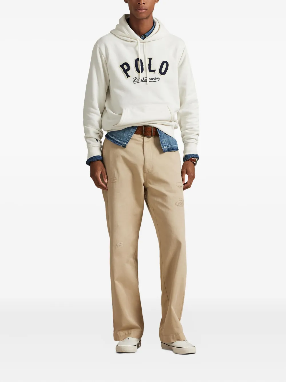 Polo Ralph Lauren Hoodie met logo Beige