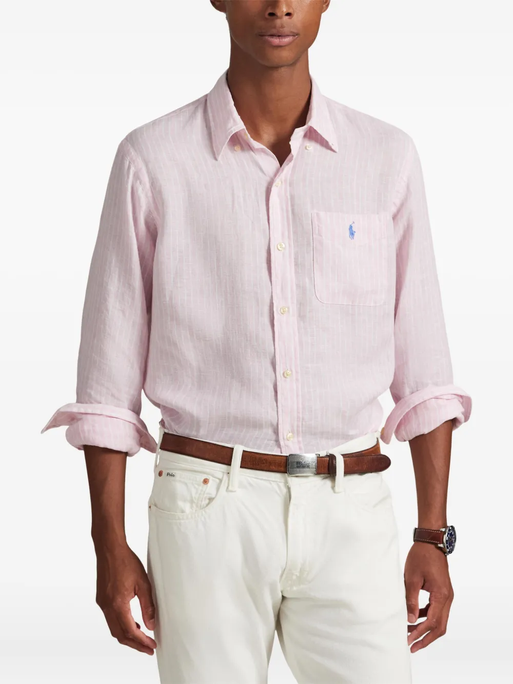 Polo Ralph Lauren Button-up Long-sleeve Shirt In White