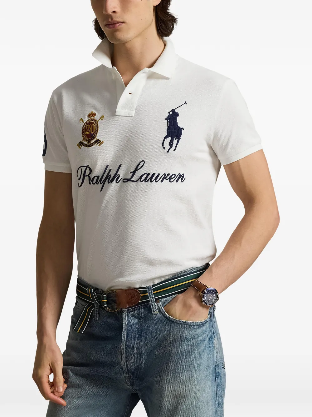 Polo Ralph Lauren Camisa Polo Com Aplicação | Branco | FARFETCH BR