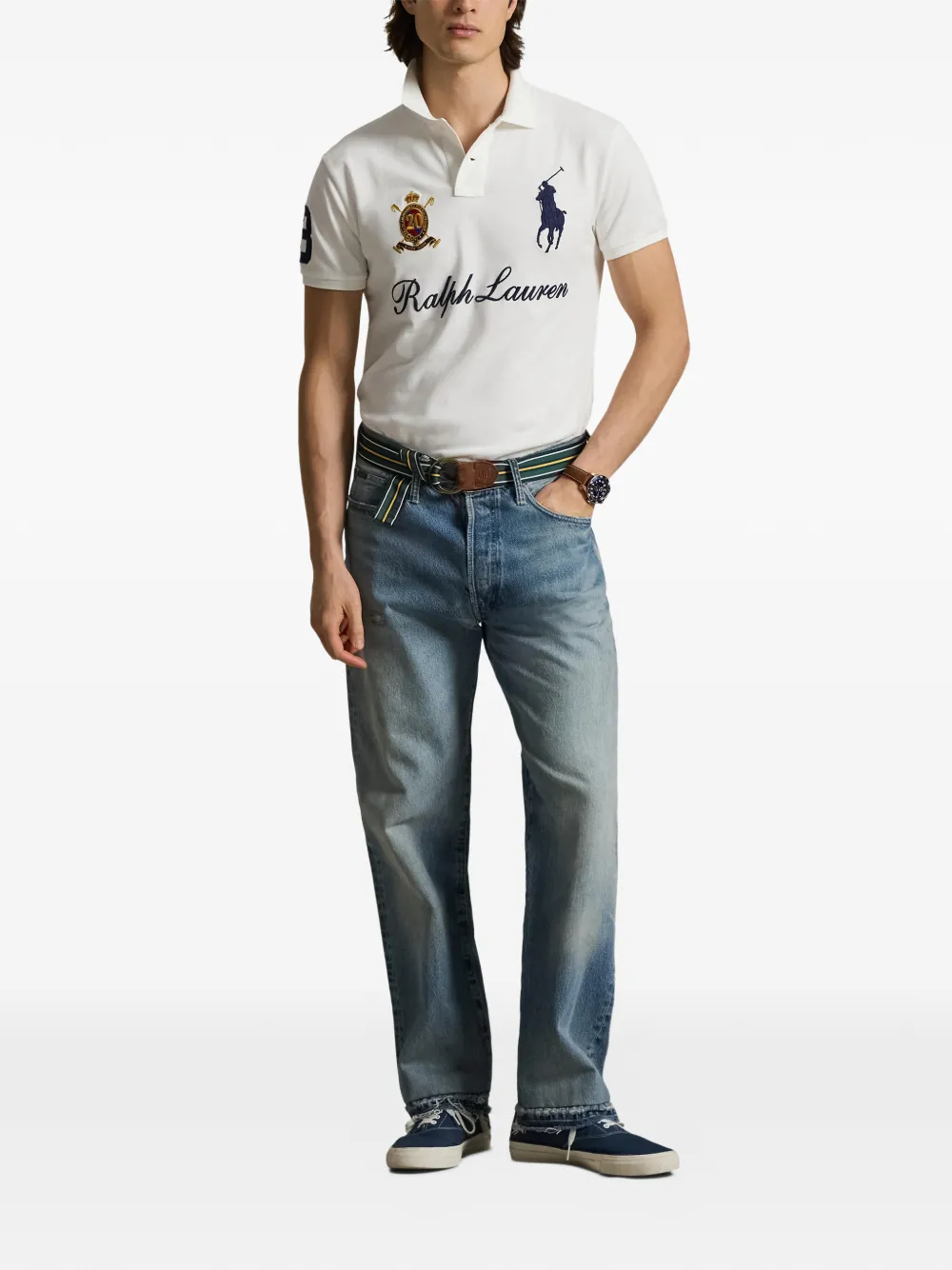 Polo Ralph Lauren Camisa Polo Com Aplicação | Branco | FARFETCH BR