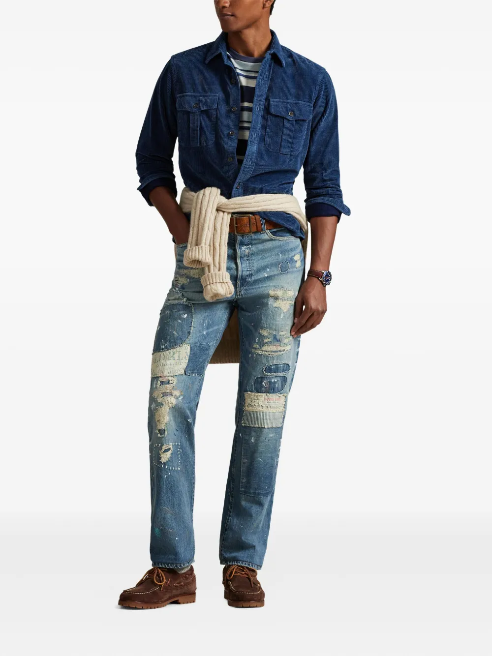  Polo Ralph Lauren Patchwork Jeans - Blue 