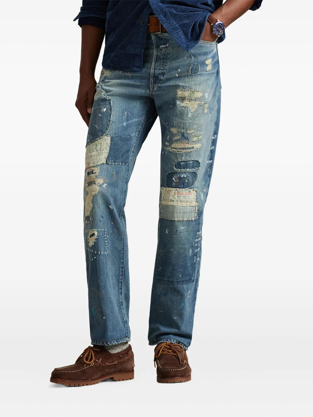  Polo Ralph Lauren Patchwork Jeans - Blue 