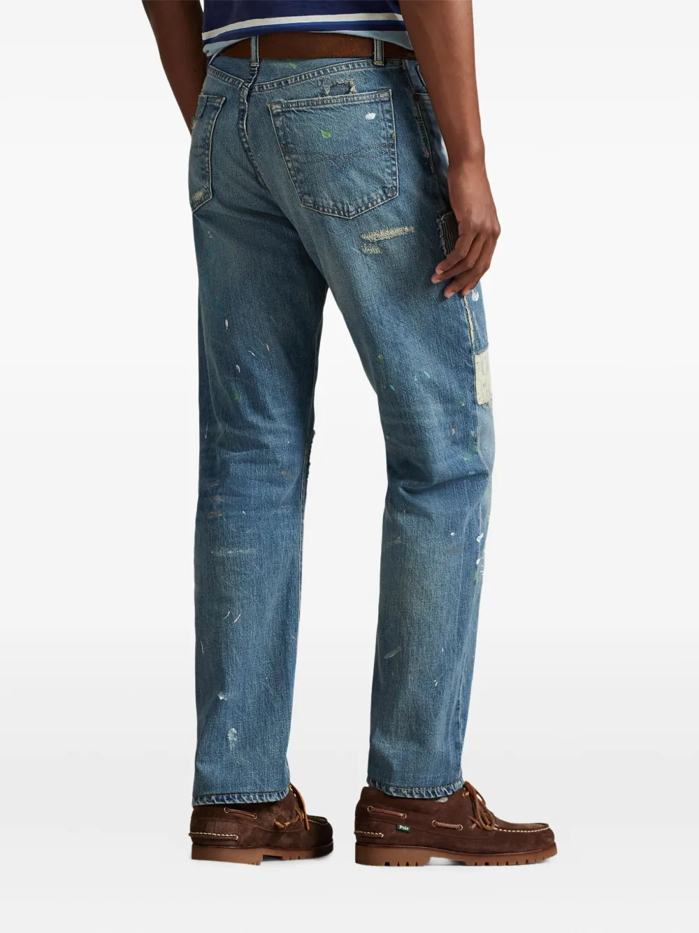 Polo Ralph Lauren Jeans met patchwork Blauw