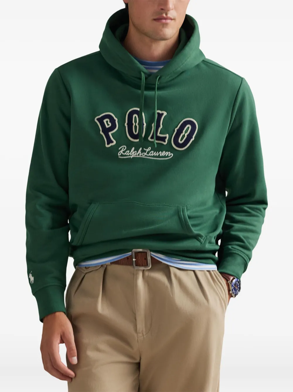 Polo Ralph Lauren Logo-detail Hoodie In Green