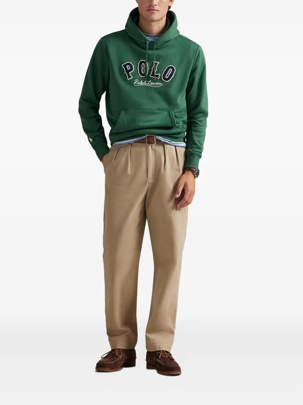 Polo Ralph Lauren Logo-detail Hoodie In Green