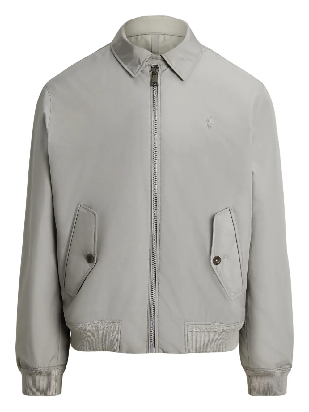 Polo Ralph Lauren Zip-up Lined Windbreaker In Gray