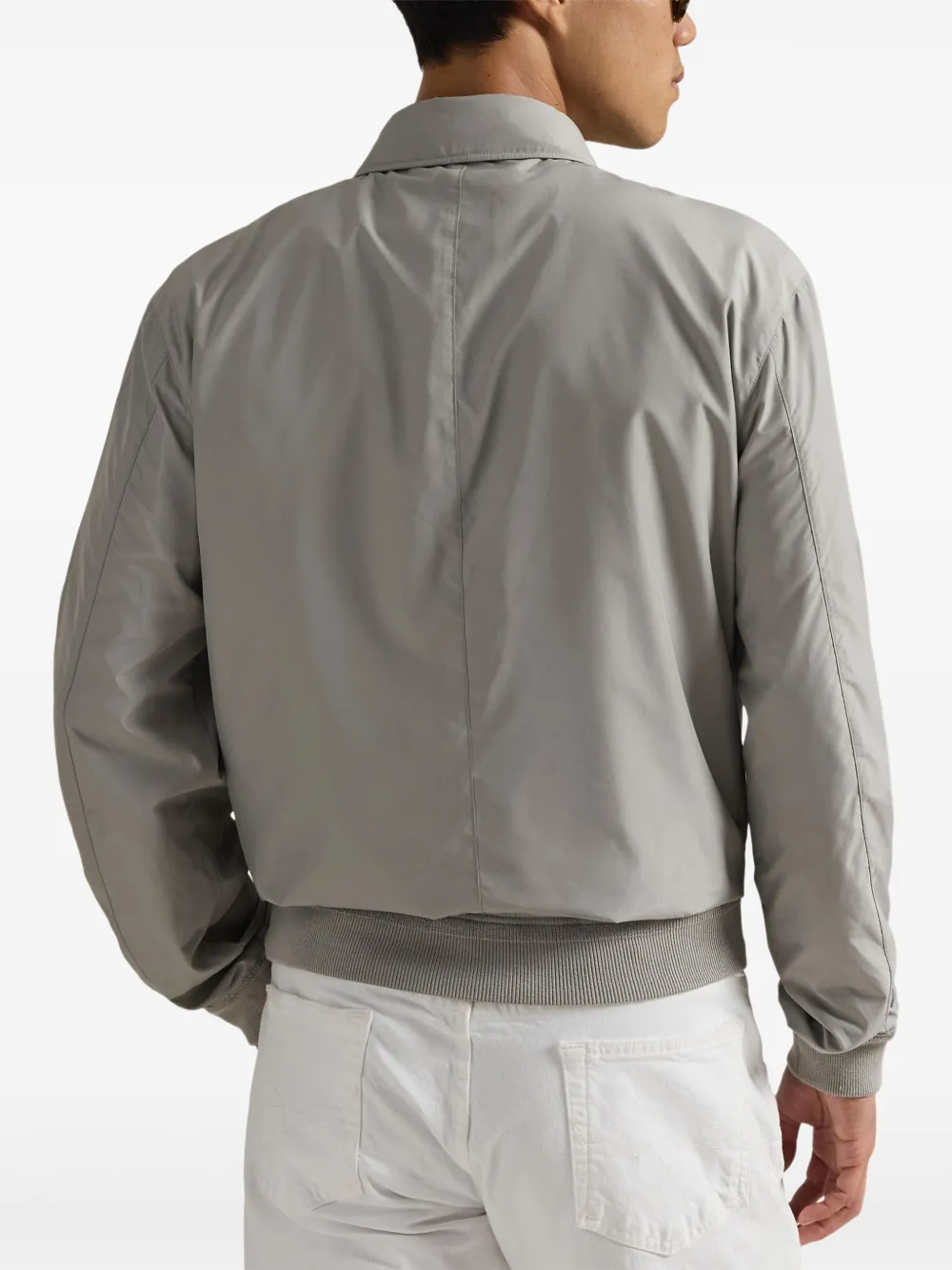 Polo Ralph Lauren Zip-up Lined Windbreaker In Gray