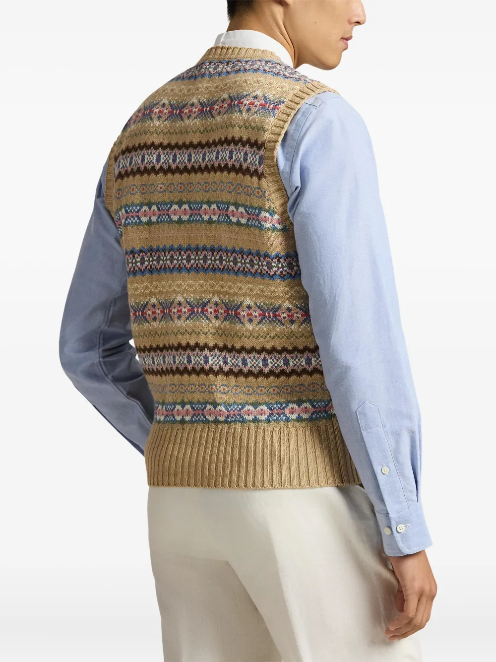 Polo Ralph Lauren Vest met V-hals en patroon Beige