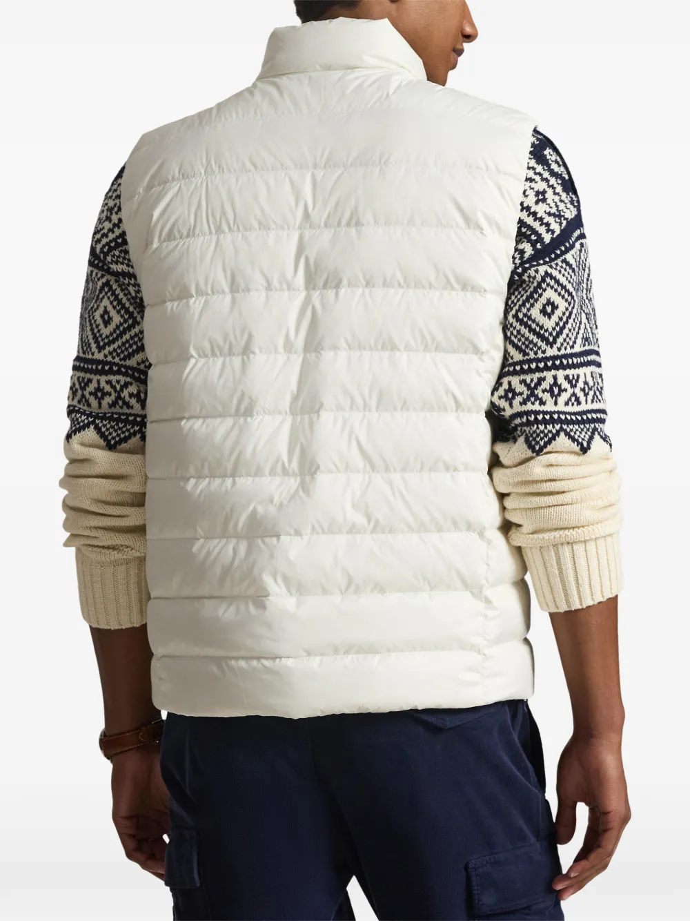 logo-embroidered pocket gilet